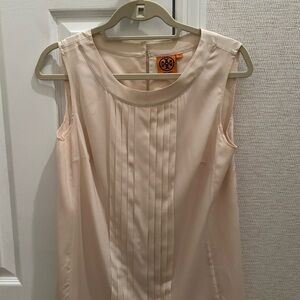 Tory Burch Ivory Pleated Top